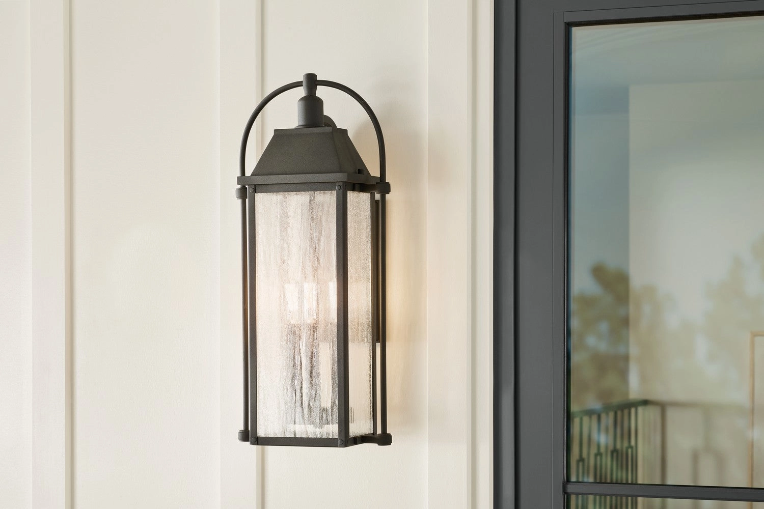 Harbor Row Four Light Outdoor Wall Mount Textured Black