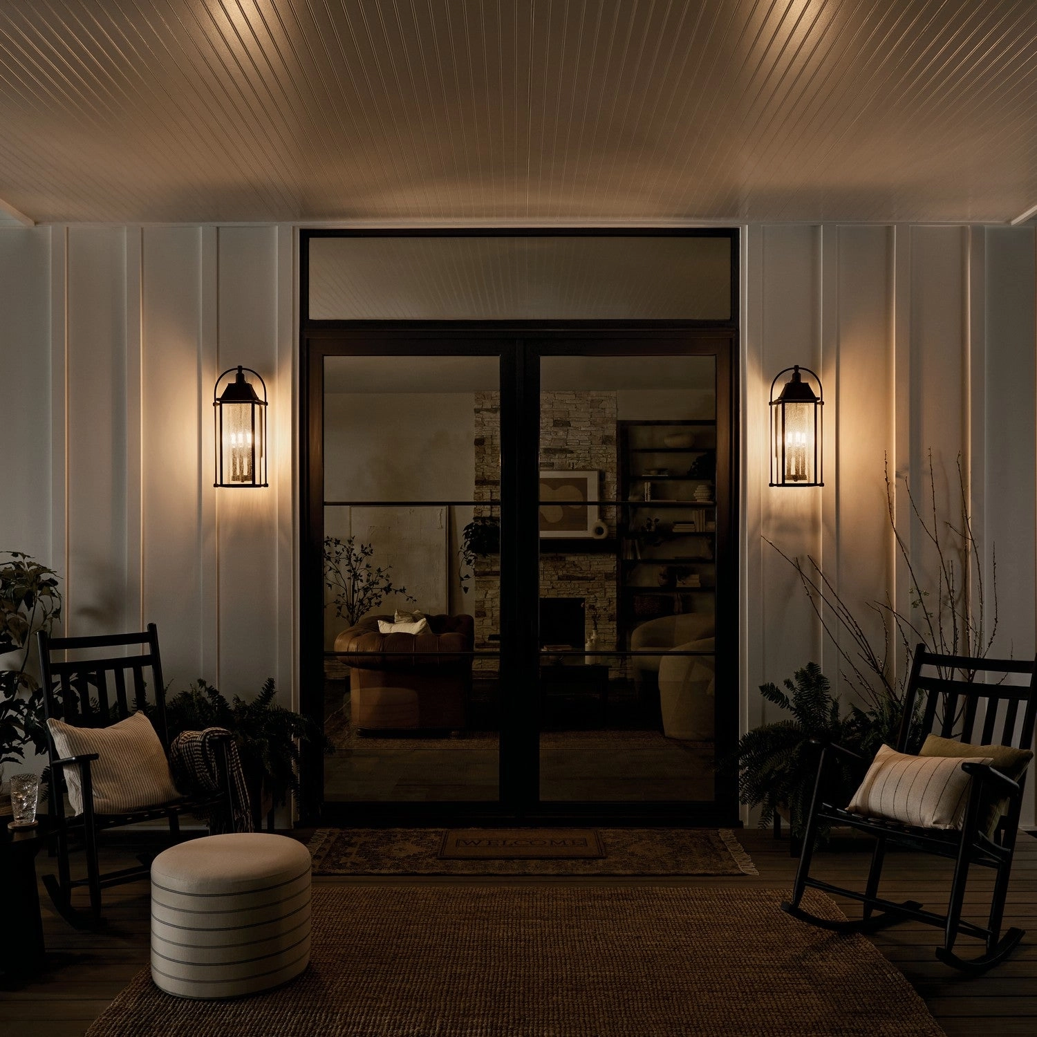 Harbor Row Four Light Outdoor Wall Mount Textured Black