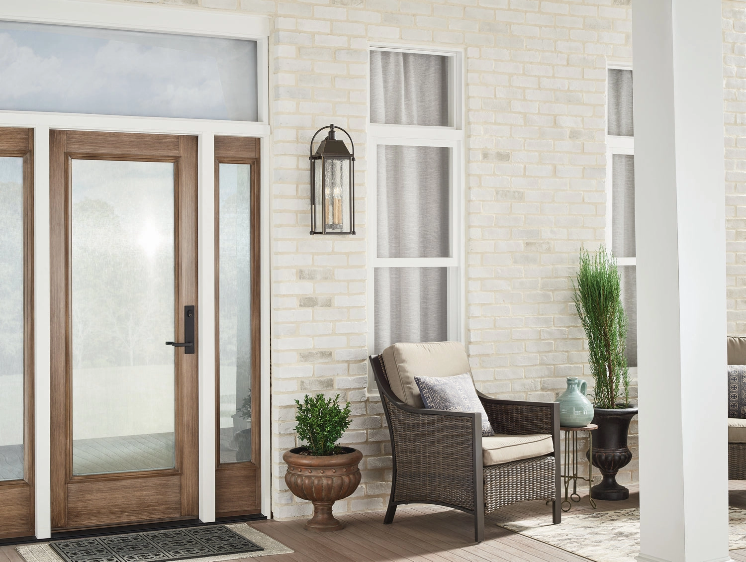 Harbor Row Three Light Outdoor Wall Mount Olde Bronze
