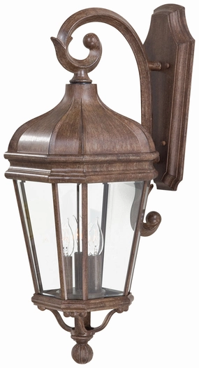 Harrison Three Light Wall Mount Vintage RustOutdoor wall sconces with motion sensor