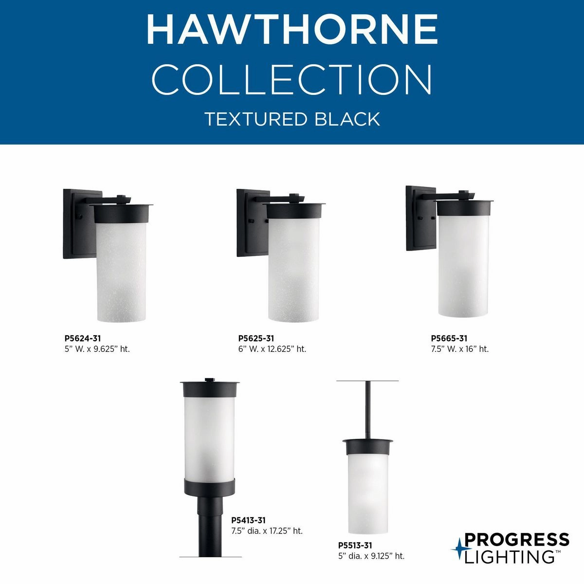 Hawthorne One Light Wall Lantern Black
