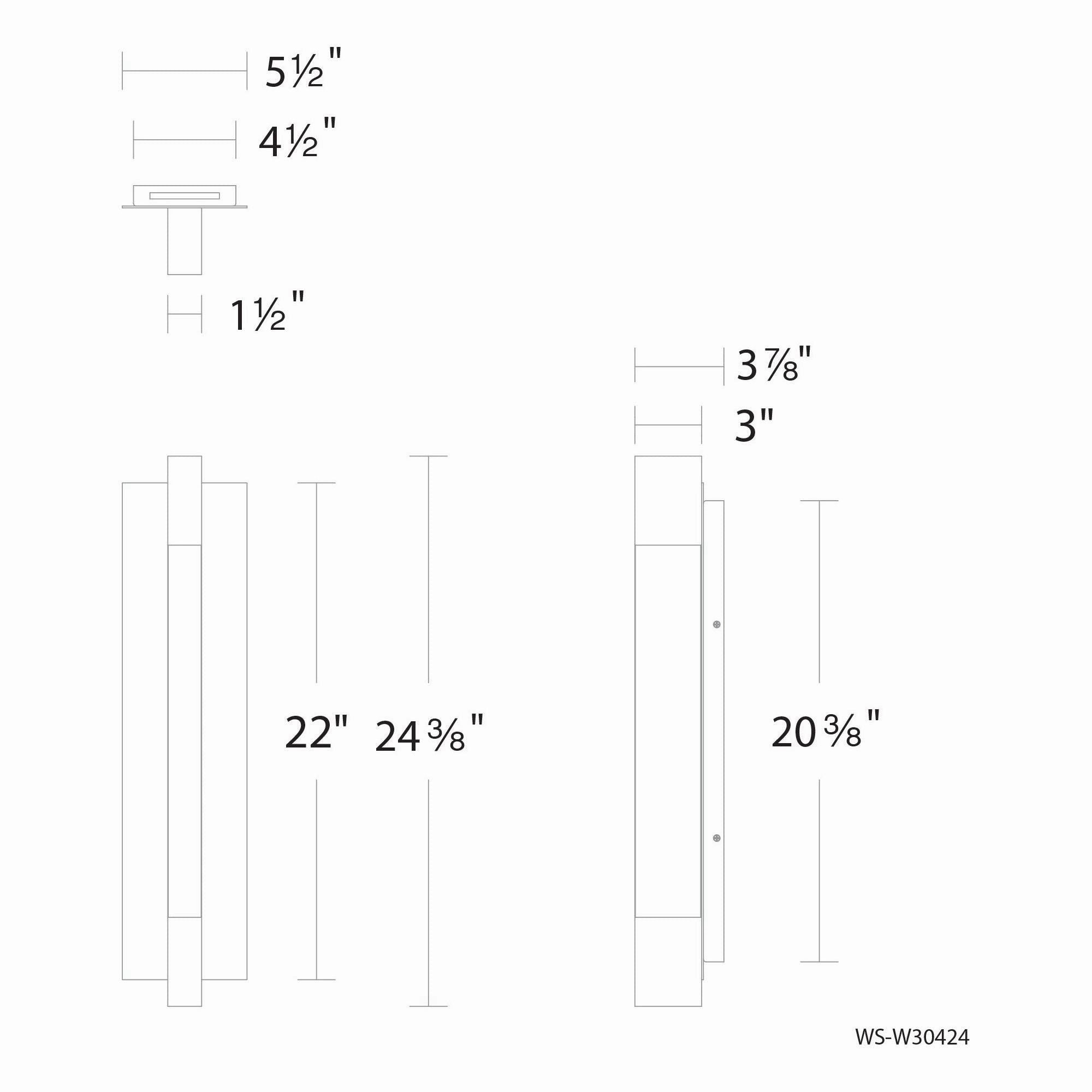 Heliograph 24" LED Outdoor Wall Light