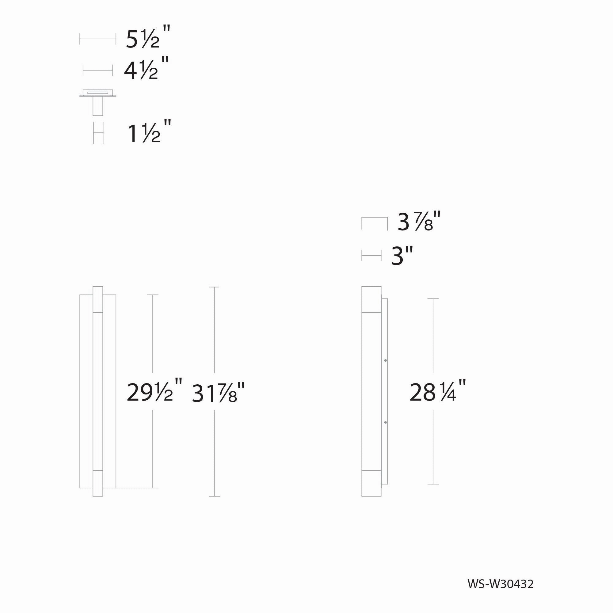 Heliograph 32" LED Outdoor Wall Light
