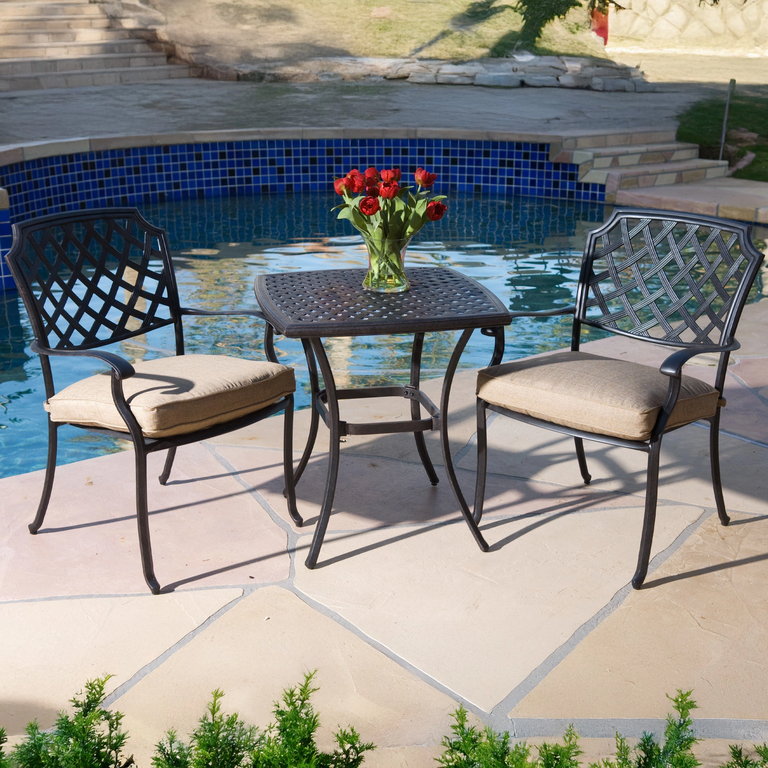 Heritage 3 Piece Cafe Bistro Set