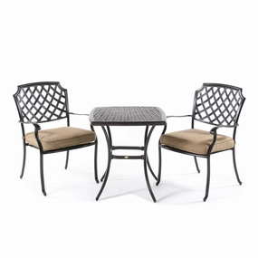 Heritage 3 Piece Cafe Bistro Setaluminum alloy outdoor sofa set