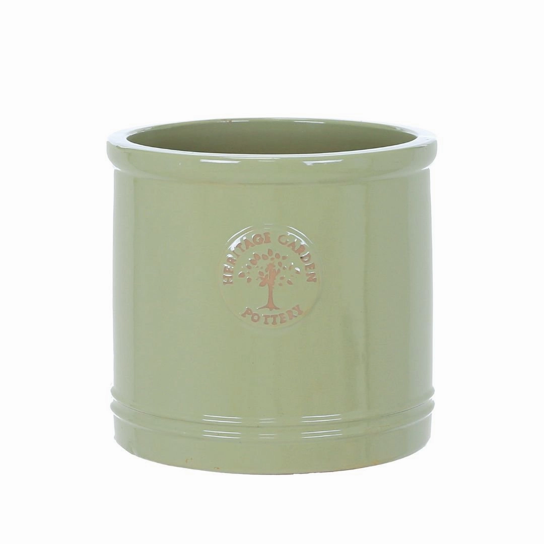 Heritage Cylinder Pot Green