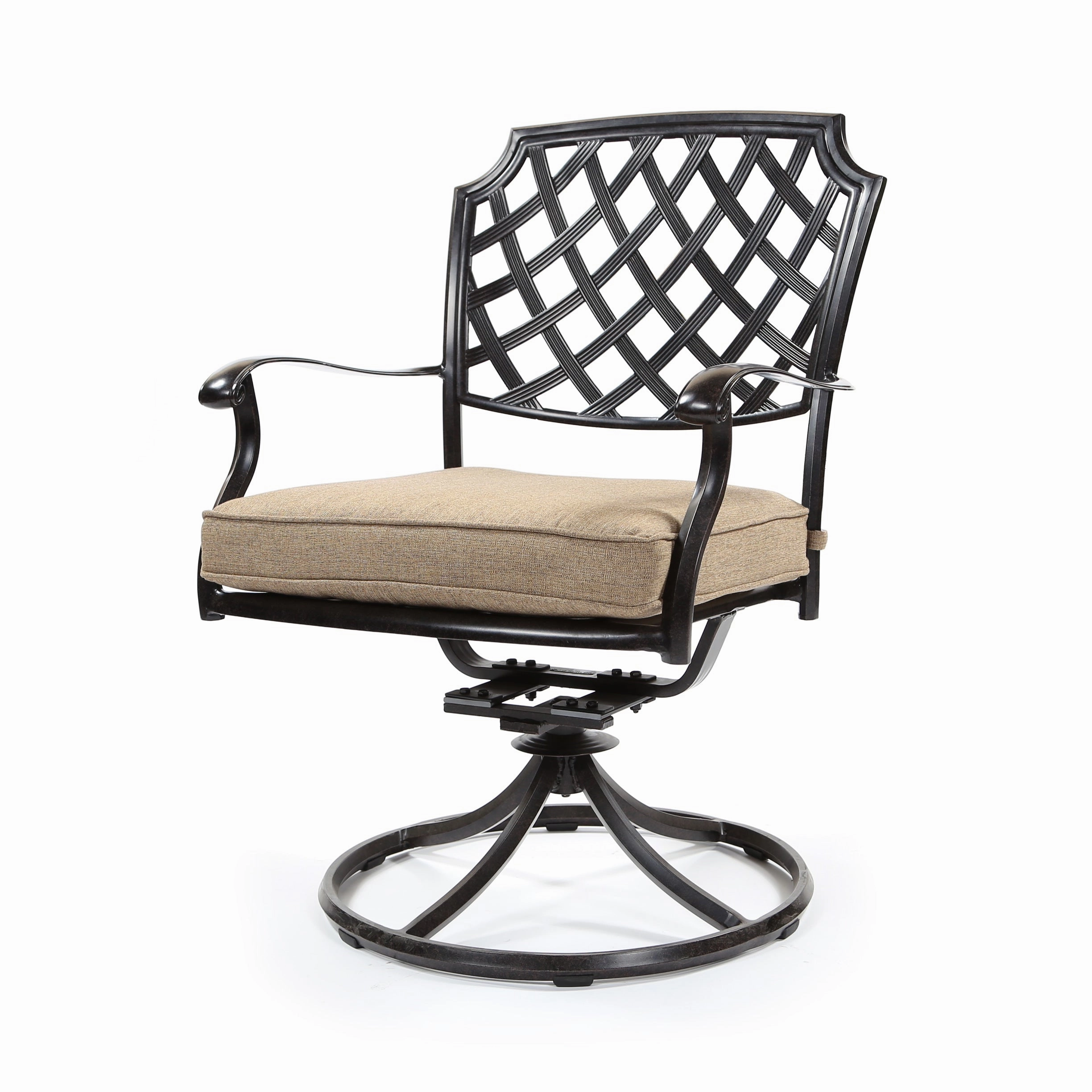 Heritage Dining Swivel Rockerrust-proof wrought iron garden set