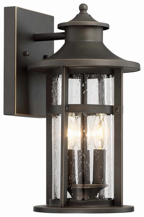 Highland Ridge Three Light Outdoor Wall Lamp Oil Rubbed Bronze W/ Gold HighOutdoor wall sconces with motion sensor