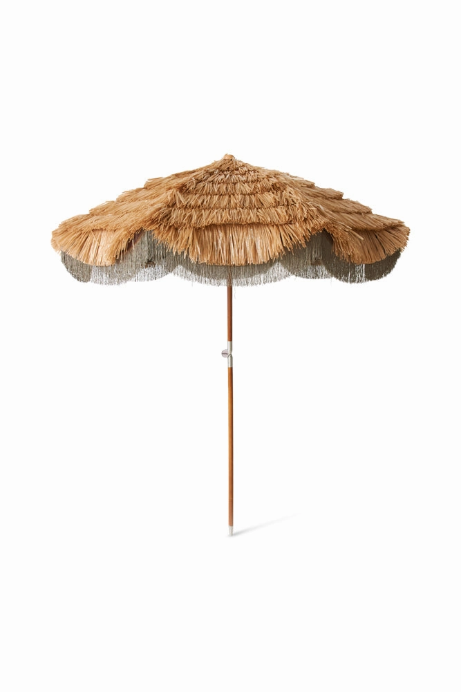 HKLiving Raffia Fringed Garden Parasol
