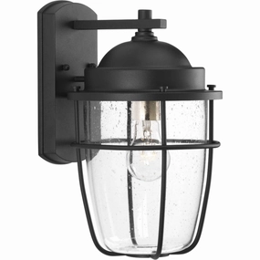 Holcombe One Light Wall Lantern BlackOutdoor wall sconces with motion sensor