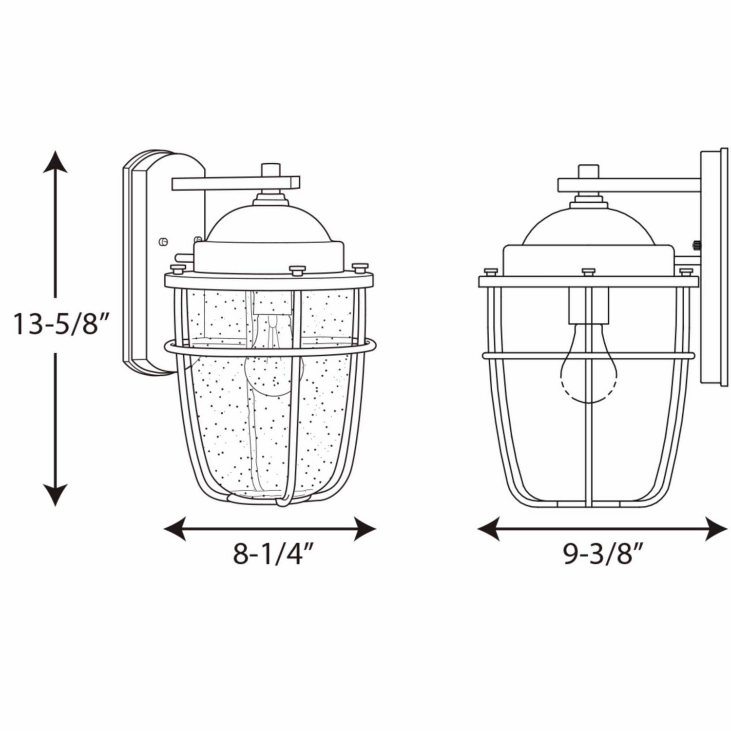 Holcombe One Light Wall Lantern Black