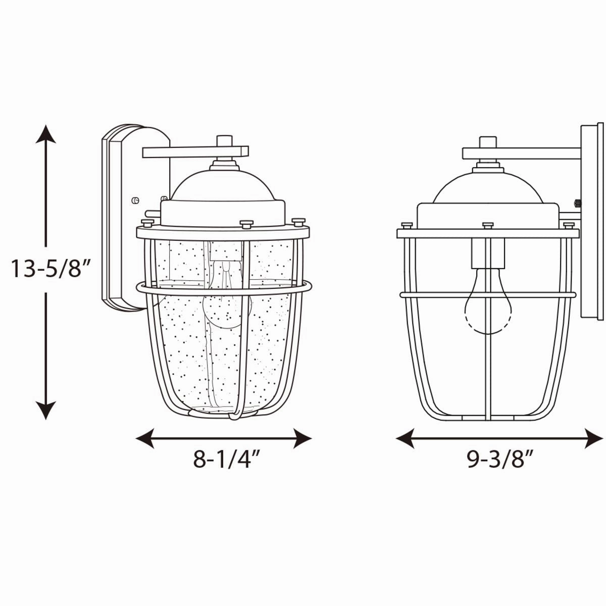 Holcombe One Light Wall Lantern Black