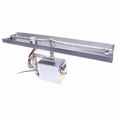 HPC Fire 121"X8" Drop-In Fire Pit Burner Pan w/ Linear Interlinkportable outdoor fire pit with lid