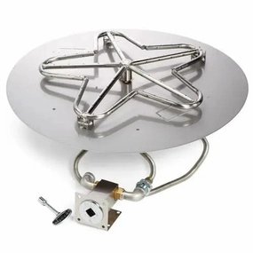 HPC Fire 14" Round Flat Pan Match-Lit Ignition Fire Pit Insertportable outdoor fire pit with lid