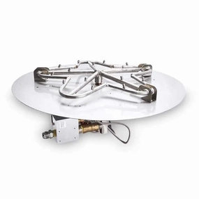 HPC Fire 18" Round Flat Pan Gas Fire Pit Insert PENTA18EIportable outdoor fire pit with lid