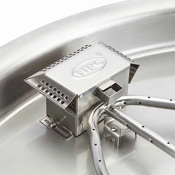 HPC Fire 18" Square Bowl Pan Hi/Lo Electric Ignition Gas Fire Pit 120VAC
