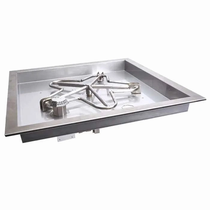 HPC Fire 18 Square Bowl Pan Gas Fire Pit 18SSEI-SQBLportable outdoor fire pit with lid