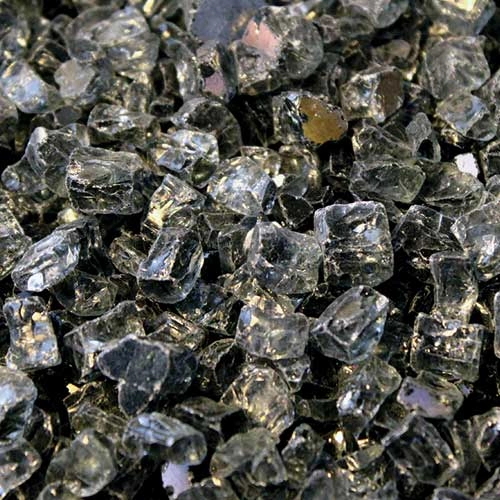 HPC Fire 1/4 inch Gray Reflective Fire Pit Glass FPGLGRAYREFLECFireproof mat for under fire pit