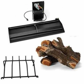 HPC Fire 22" Arizona Weathered Oak Dual Step H-Burner Electronic Ignition Fire Pit Insertsportable outdoor fire pit with lid