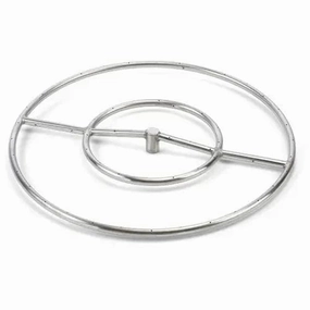 HPC Fire 24" Round High Capacity Burner Fire Pit Kit FPS24Fireproof mat for under fire pit