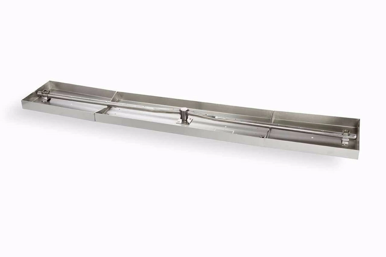 HPC Fire 25X 8 Drop-In Fire Pit Burner Pan w/ Linear Interlinkportable outdoor fire pit with lid