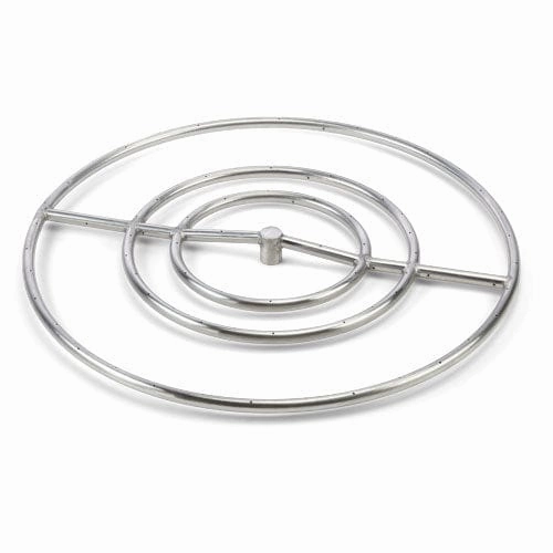 HPC Fire 30 inch Round Stainless Steel Natural Gas Burner FRS-30 KITFireproof mat for under fire pit