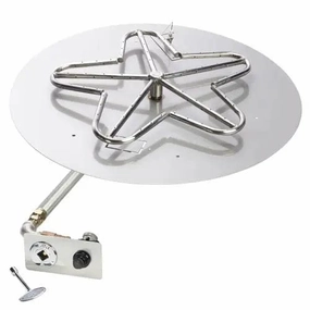 HPC Fire 30" Round Flat Inserts Push Button Ignition PENTA30FPK-NGportable outdoor fire pit with lid
