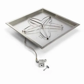 HPC Fire 30" Square Bowl Fire Pit Insert MLFPK30SQBL-FLEX-LP-STportable outdoor fire pit with lid