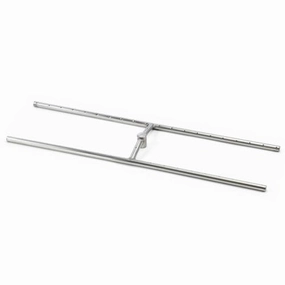 HPC Fire 30" x 8" SS H-Burner w/ Raised Center Hub HBSB30Fireproof mat for under fire pit