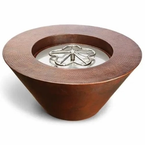 HPC Fire 32" Copper Mesa Fire Bowl Gas Fire Pit MESA32-MLFPKportable outdoor fire pit with lid