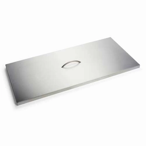 HPC Fire 34x16 inch Rectangle Stainless Steel Fire Pit Cover HPHC-30X12SSFireproof mat for under fire pit