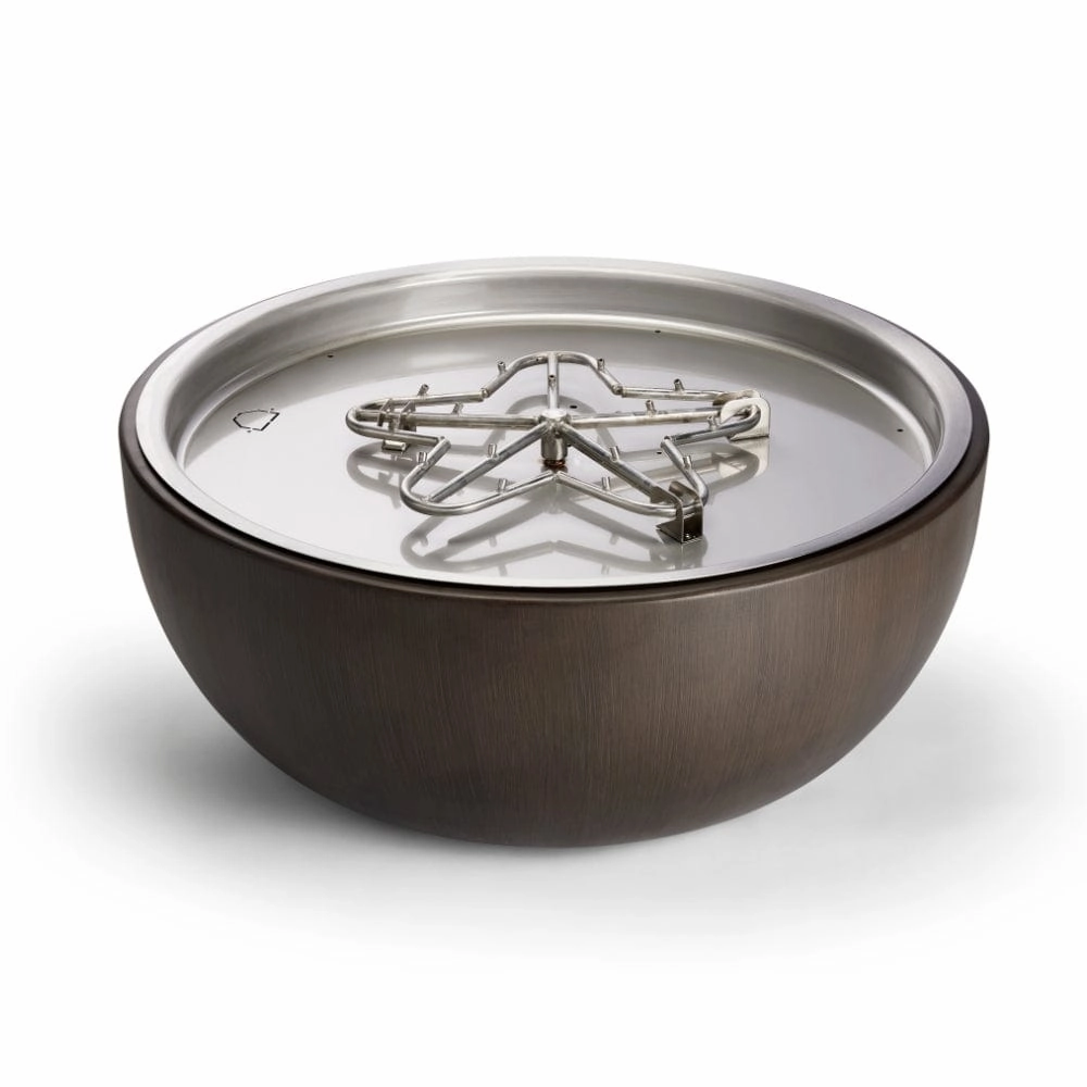 HPC Fire 35-Inch Aluminum Gas Fire Bowl with Hi/Lo Smart Ignition TOR-STONE30EI-HI/LO