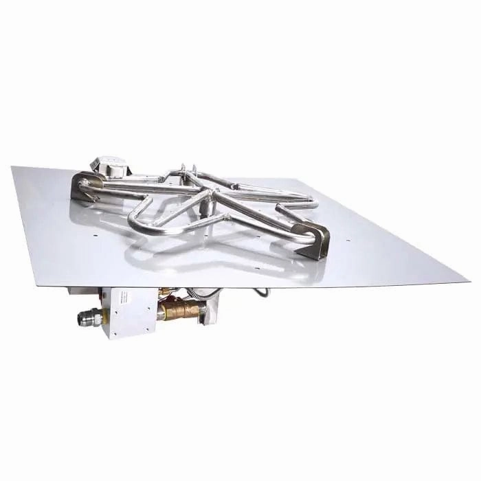 HPC Fire 36" Square Flat Pan Electronic Ignition Fire Pit Insertportable outdoor fire pit with lid