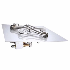 HPC Fire 36" Square Flat Pan Electronic Ignition Fire Pit Insertportable outdoor fire pit with lid