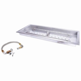 HPC Fire 36 x 14 Match-Lit SST Torpedo H-Burner Fire Pit Insert TOR-CFPK/HBSB30 KITportable outdoor fire pit with lid