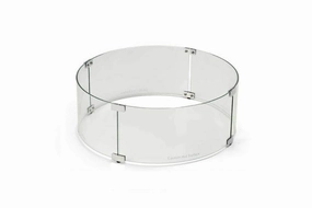 HPC Fire 38-Inch Fire Pit Glass Wind Guard Round WG38-RDFireproof mat for under fire pit