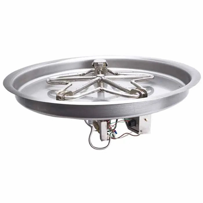 HPC Fire 43" Round Bowl Pan Electronic Ignition Fire Pit Insertportable outdoor fire pit with lid
