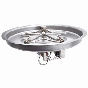 HPC Fire 43" Round Bowl Pan Electronic Ignition Fire Pit Insertportable outdoor fire pit with lid