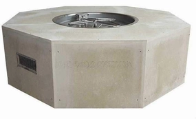 HPC Fire 45" Unfinished Octagon Fire Pit Enclosures U45O-MLFPK25CEKportable outdoor fire pit with lid