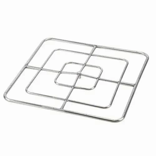 HPC Fire 48" Square High Capacity Burner Fire Pit Kit FPSSQ48HCFireproof mat for under fire pit