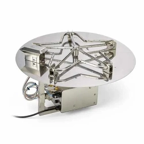 HPC Fire 54" Round Flat Pan Electronic Ignition Fire Pit Insertportable outdoor fire pit with lid