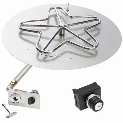 HPC Fire 54" Round Flat Pan Electronic Ignition Fire Pit Insert