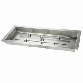 HPC Fire 54 X 16" Rectangular Fire Pit H-Burner 54X16SS-H-LPportable outdoor fire pit with lid