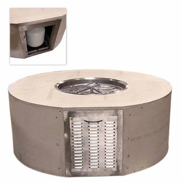 HPC Fire 60" Round Fire Pit Enclosure Kit UST60R/FPPK25CEK-LPportable outdoor fire pit with lid