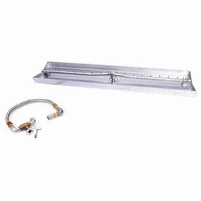 HPC Fire 61" X 8" Match-Lit SST Torpedo Interlink Fire Pit Insertportable outdoor fire pit with lid