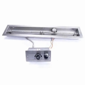 HPC Fire 72" Linear Trough Electronic Ignition Fire Pit Insertportable outdoor fire pit with lid