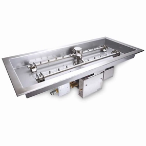 HPC Fire EI Rectangular Bowl Pan TOR-24X12SSEI-Hportable outdoor fire pit with lid