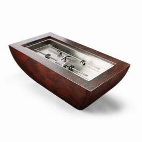 HPC Fire Phoenix Hammered Copper Gas w/ SST TOR-PHOEN47X25/H-EIportable outdoor fire pit with lid