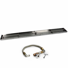 HPC Fire Pit Series Linear Interlink Burner w/MLFPK FPS-LINEAR97X8portable outdoor fire pit with lid