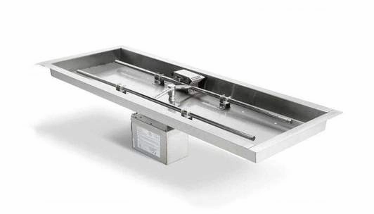 HPC Fire Rectangular Gas Fire Pit Insert 66X16SS-Hportable outdoor fire pit with lid